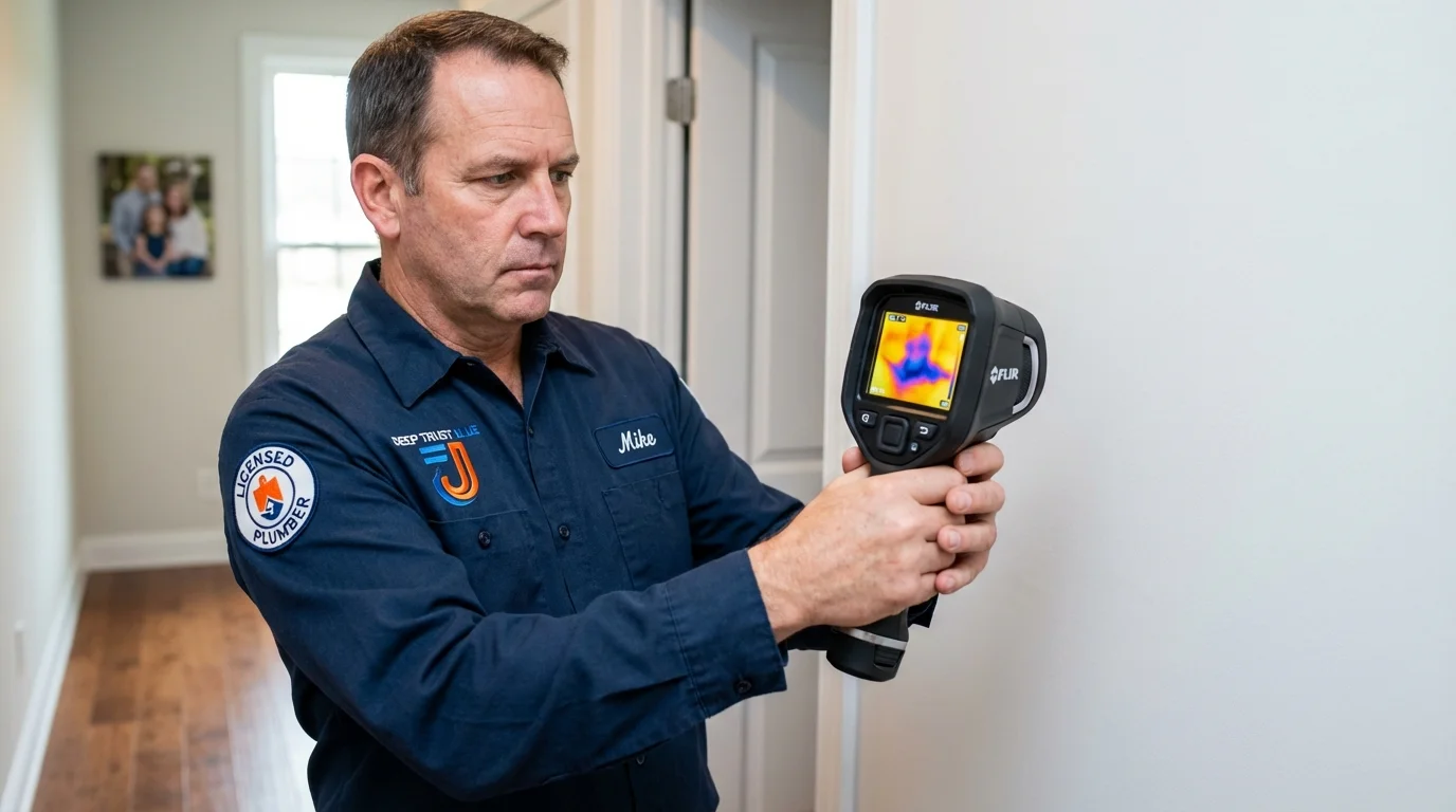 Thermal imaging leak detection by Johns Plumbing LLC in Indianola